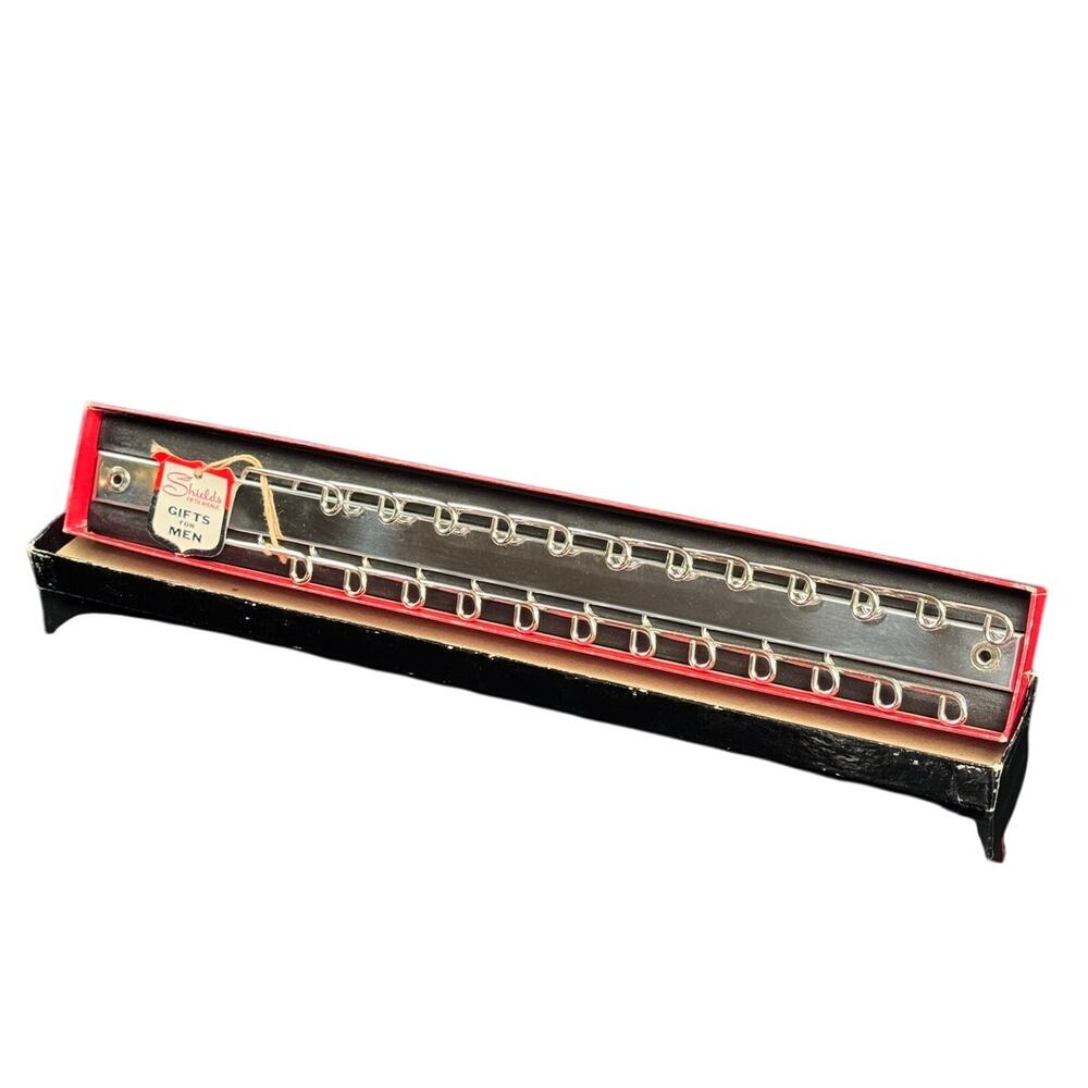 Vintage Shields 5th Avenue Wood Tie Holder/Rack
